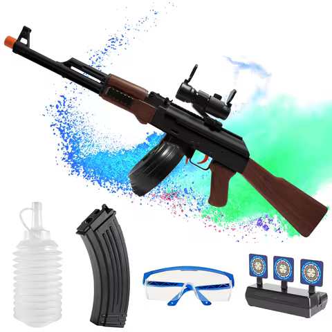 High Speed AKM-47 Electric Gel Balls Gun Toys, Automatic&Manual Dual Modes Water Bullet Blaster, Per