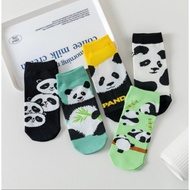 Cartoon Panda Straight Socks Cute Animal Socks Female Boat Cotton Socks Wholesale