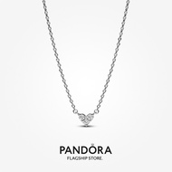 Pandora Triple Stone Heart Collier Necklace (45cm)