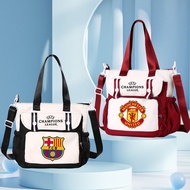 Football Shoulder Bag Barcelona Real Madrid Manchester United Champions League Backpack Student Tote