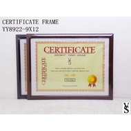 [VS] CERTIFICATE ACETATE PHOTO FRAME WOODEN 9X12 inches YY8922/YY8315/YY8220/YY8001/YY8078-9X12