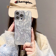 Casing iPhone 11 13 14 15 16 Pro Max Fantasy Silver Butterfly Laser Case For iPhone 13PM 16PM 15PM 1