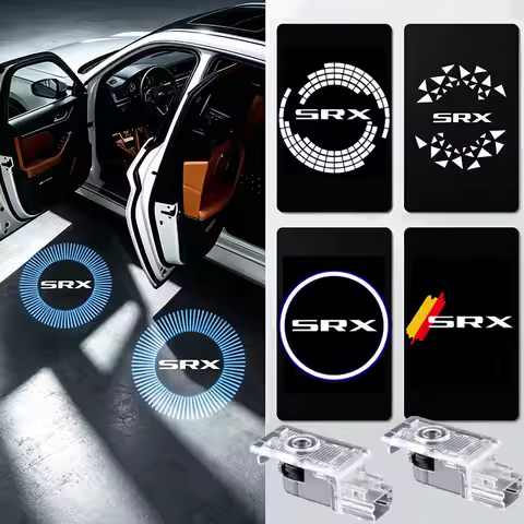 2pcs Car Door Welcome Lamp Laser Projector Logo Lights Decoration for Cadillac SRX 2011 2012 2013 20