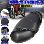 PU PLAIN BLK SEAT COVER ANTI PUSA ANTI SCRATCH WATER PROOF WITH SAFETY LOCK INSIDE FOR MOTORCYCLE