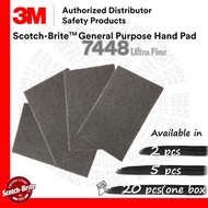 3M 7448 Scotch Brite Ultra Fine Hand Pad / Finer than 7447 / Courser than 7445 [ 20 PCS(BOX) / 5PCS 