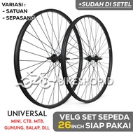 Black Wheelset Rims Size 26 Alloy Front Rear/ Rims Bicycle Wheels Ready-to-Make Rims | High Quality