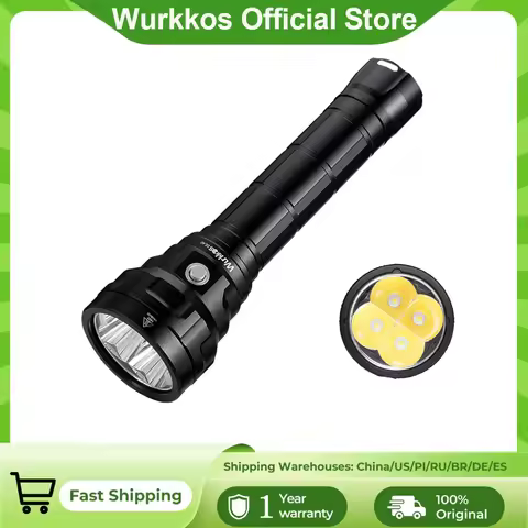 Wurkkos DL40 Diving Flashlight Bright 5000lm Dive light with 4*TN-3535 90CRI 26650 IPX-8 Waterproof
