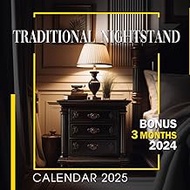 Traditional Nightstand Calendar 2025: 15-Month Covering Oct 2024 to December 2025, Bonus 3 Months 20