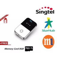 Singtel Mobile/ZERO/StarHub/M1/TPG/Circles.lIFE 4G Lte Pocket Wifi Router Car Mobile Wifi Hotspot Wireless Broadband Mifi Unlocked Modem Repeater - intl (Support TPG)