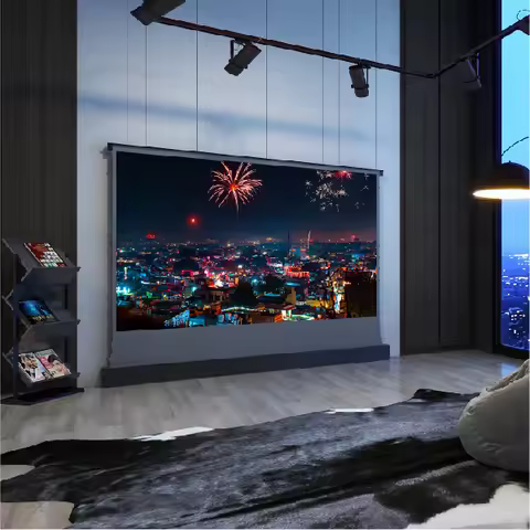 VIVIDSTORM Perforated S ALR Motorized Pop-up/Retractable Sreen |Obsidian Long Throw ALR Projector sc