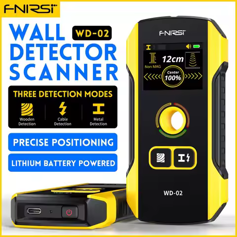 FNIRSI WD-02 Metal Detector Wall Detector Multifunctional With Positioning Hole AC Live Cable Rebar 
