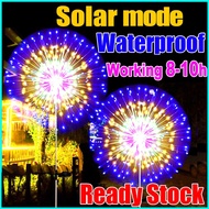 Waterproof Solar Fireworks Lights Light Outdoor Copper Wires String Lawn Garden Dandelion Fairy Lamp