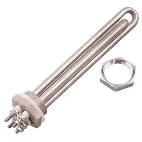 Heating Element 36V 1"BSP Thread Tubular Heater DN25 DC Solar Electric Water Heater SUS304 1200W/150