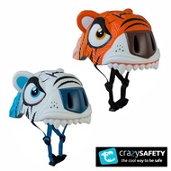 crazySAFETY瘋狂安全帽 丹麥設計3D動物造型兒童安全帽-老虎/ 橘老虎S