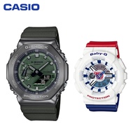 ต้นฉบับ G-Shock Baby-G GM2100 BA110 ผู้ชายและผู้หญิงกีฬานาฬิกา 2 คู่ชุดกันน้ำกันกระแทกกีฬานาฬิการับป