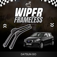 Datsun Go Frameless Blade Windshield Wiper - Premium Rubber (Pair)