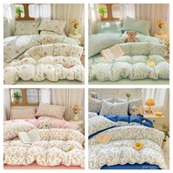4 in 1/ 3 in 1 Bedding SetFitted Bedsheet Quilt Cover Pillow cases King/Queen/Single size Hotel 6H57