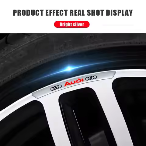 3D Aluminum Wheel Arch Fender Flare Overlay For Audi Sline RS3 RS7 Q8 Q7 Q5 Q3 Q2 A8 A7 A6 C6 A5 A4 