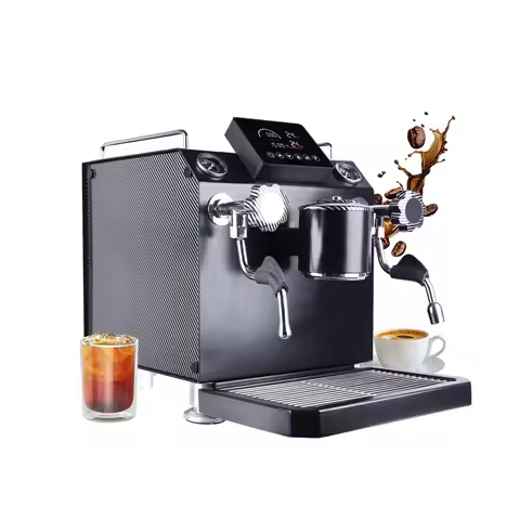 110v 220v 9 Bar Rotary Pump 1L+4L Single Group Italian Semi Automatic Coffee Maker Cappuccino Milk B