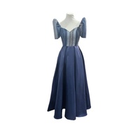 Filipiniana Modern Ethnic Dress navy blue