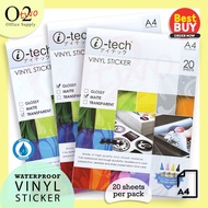 A4 itech Vinyl Sticker Water Proof Matte/Glossy/Transparent
