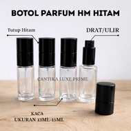 HM 15ML Black Perfume Bottle with Threaded Thread and Silver Cap – HM 15ML Empty Glass Perfume Bottl