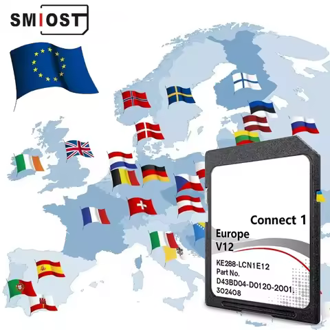 Car GPS Maps Connect1 LCN1 V12 SD Card Europe UK SD Card Plug and Play for Nissan Car
