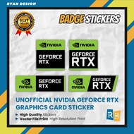 Nvidia Geforce RTX Series Logo Sticker Hologram Shiny Sticker Badge Graphic Card (Unofficial)
