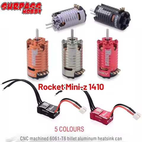 Rocket Mini-z 1410 2500KV 3500KV Brushless Motor W/18A ESC for Kyosho Mr03 Atomic DRZ 1/24 1/28 1/32