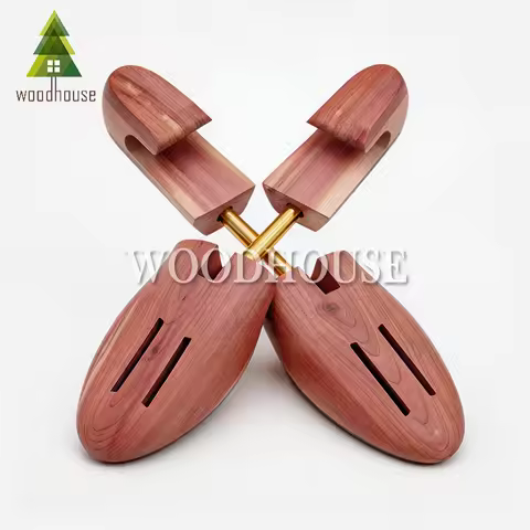 1-PACK Men's and Women's Single Tube Adjustable Red Cedar Shoe Tree Wood Shoe Tree