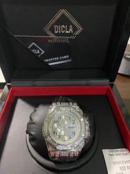 【DICLA 迪克拉】皇家滿天星鑲鑽石英商務腕錶(矽膠錶款) DC929