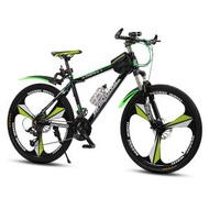 自行車單車【黑綠一體輪】27速減震前叉】【尺寸：【26寸】適合165-180cm身高】