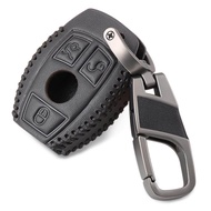 Genuine Leather Men Car Key Bag Case Cover Key Holder Chain For Mercedes Benz Amg W203 W210 W211 W124 W202 W204 W205 W212 W176