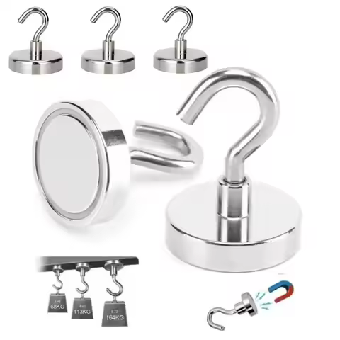 1/2/4/6pcs Strong Magnetic Hooks Magnet Hook Kitchen Bar Storage Magnetic Hooks Key Storage Hooks Mu