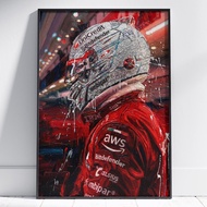 Lewis Hamilton Las Vegas Poster Formula 1 Wall Art F1 Helmet Print Sim Racing Decor Lewis Hamilton F