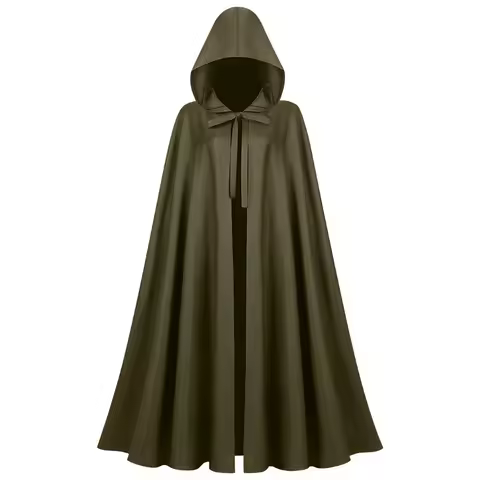 Medieval Hobbit Halloween Costume New Adult Unisex Hooded Cape Velvet Cloak Anime Halloween Horror C
