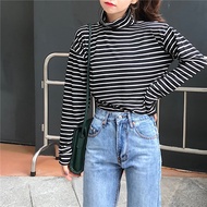 【READY STOCK】 LORO plus size long-sleeve 2021 autumn women T-Shirt Lengan Panjang clothes Korean blouse baju perempuan M