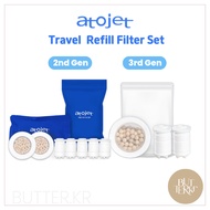 Atojet Travel Kit Refill Filter Mini Showerheads Filter Refill Pack (Head, Body) Set Chlorine Remova