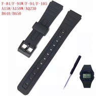 Compatible with Casio Watch Band F-84/F-91W/F-94/F-105 Plastic Watch Band Electronic Watch Band 18mm
