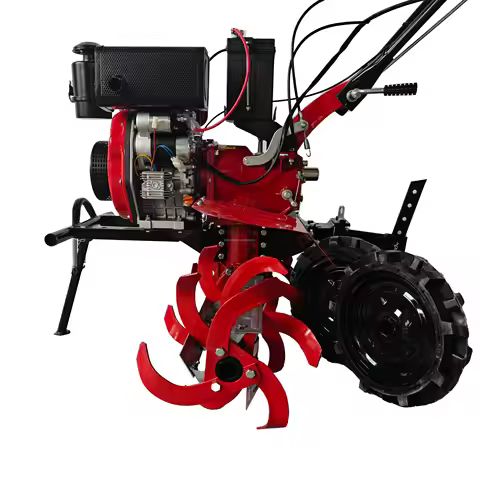 New 12HP Rotary Tiller Cultivator Power Machine with Gasoline Diesel Pump Gearbox Agricultural Machi