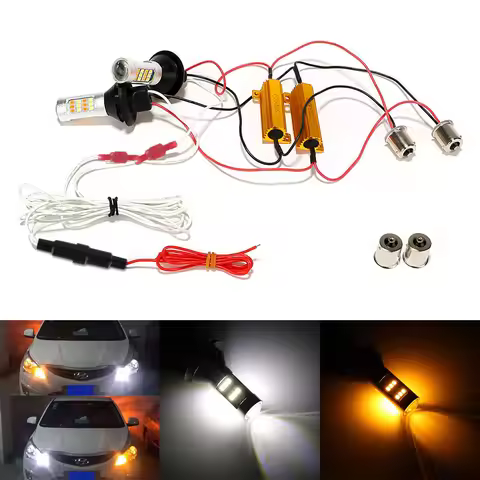 Car Turn Signal Light 2 In 1 DC 12V 1156 42 LEDs Daytime Running Lights Auto Lamps Car-styling 2Pcs/