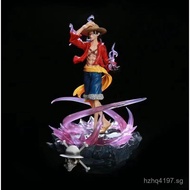 War Statue Figurine GK Three D Ornaments Scene Anime Luffy Monkey Pirate Passionate Luffy  RERM