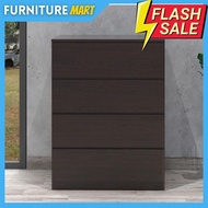 Furniture Mart AISHA 4 drawer chest wooden/ almari baju kayu