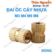Copper plastic threaded rivet M3 M4 M5 M6 (Length 4mm/8mm) - Copper threaded rivet