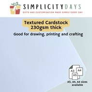 Textured Cardstock White 230gsm Thick Paper Draw Paint Print Craft DIY Art