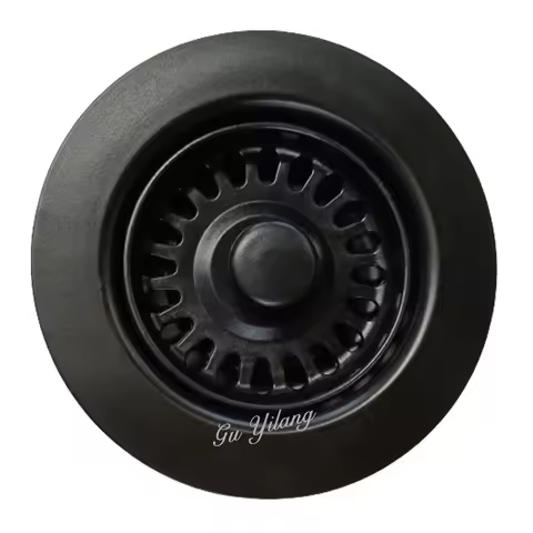 GYL 11.4cm Black Color Kitchen Sink Plug Sink Filter Sink Drainer Stopper Black Strainer 3-1/2 strai