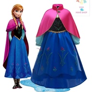 Frozen Anna Costume Princess Dress With Cloak