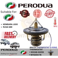 (90048-33055) THERMOSTAT PERODUA KEMBARA J100, RUSA S89, ROCKY  78°C (WITH THERMOSTAT O-RING)