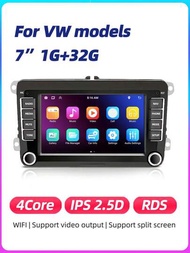 7 英寸 1g+32g Android 11 4 核 Wifi Fm/rds 適用於大眾高爾夫 Polo 斯 Rapid Octavia 收音機 Tiguan Passat B7 Jetta 2 Din 汽車 Gps 收音機