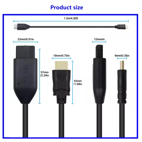 1080P N64 to HDMI-compatible Converter Game Adapter Plug and Play 1.5m/4.92ft HD Cable Adapter for N